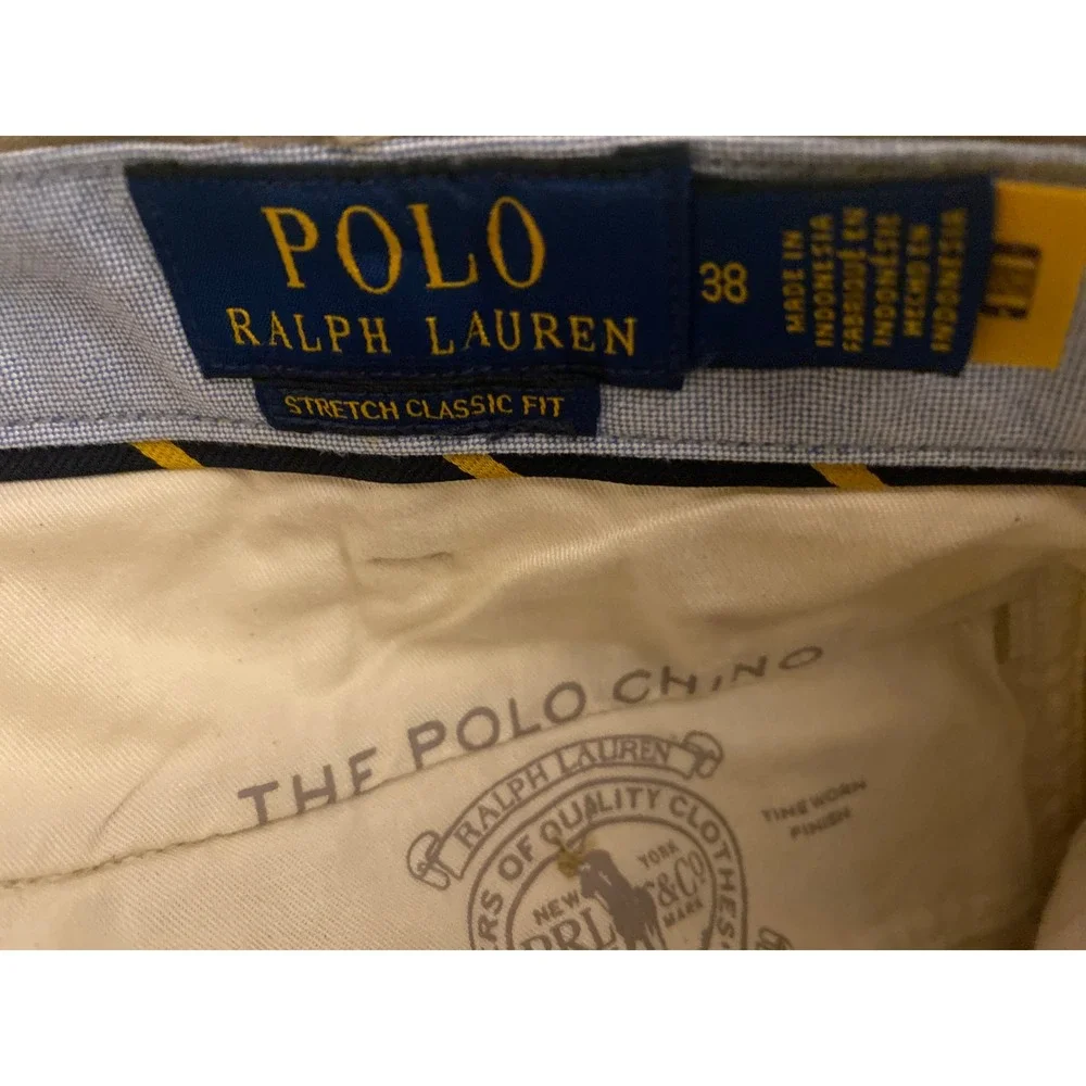 Polo Ralph Lauren Chino Shorts Tan Stretch Classic Fit Mens 38 NEW